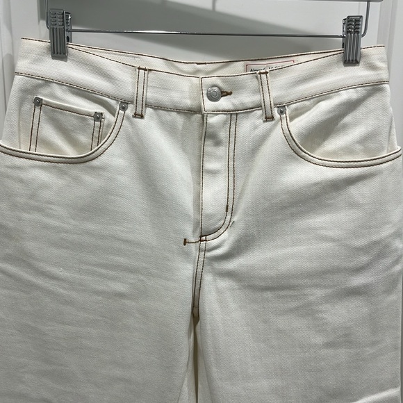 NWT Alexander McQueen White Straight Leg Denim Jeans Sz 28 - Picture 6 of 15
